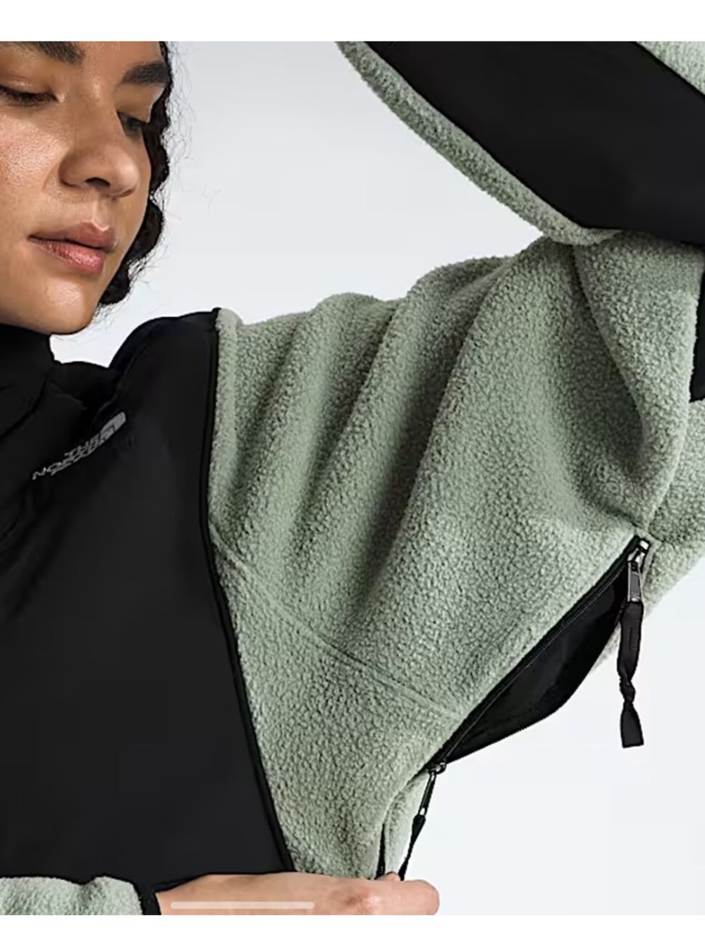 NWT The North Face Women's Retro Denali Green and Black Fleece Jacket Sz S - Picture 5 of 11